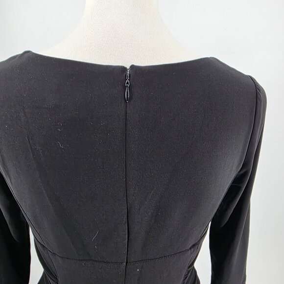 Adrianna Papell Womens Black Pleated Sheath Dress Size 4 - Picture 12 of 13